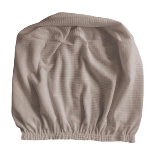 DimyFew Rundes Ottomanenbezug Stretch Sitzhocker Bezug Möbelabdeckung Fußhocker Schutzhülle Aus Flexiblem Polyester Spandex Passend für Wohnzimmer Empfangsber, Beige von DimyFew
