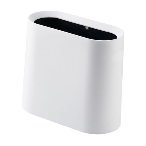 DimyFew Schmaler Mülleimer, Abfalleimer, Mülleimer, einfacher Mülleimer, leicht zu reinigender Mülleimer, schmaler Mülleimer für das Badezimmer, das Zuhause, Weiß von DimyFew