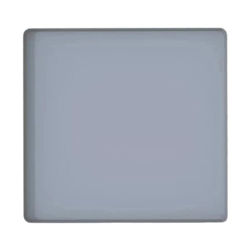DimyFew Kühlschrank Matte Silikon Kühlschrank Tropfmatte mit erhöhtem Rand, Mini Kühlschrank Tropfschale Bodenschutz wiederverwendbar für Waschmaschine, Trockner, Weinschrank, Grau 50 × 50 cm von DimyFew