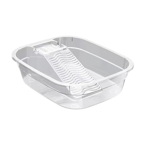 DimyFew Waschbecken mit Waschbrett Fürs Schlafzimmer, Handwäsche mit Seifenschale, Vielseitige Waschmaschine für zu Hause, Wäscheschrubbbrett, Weiß von DimyFew