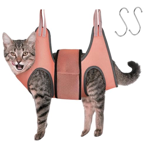 Cat Holder For Grooming - Pet Hammock Bag Restraint Tool | Durable Portable Support Accessory, Soft Hanging Design With Adjustable Straps For Cats Dogs Bathing Nail Trimming Clipping Veterinary Care Cat Holder For Grooming - Pet Hammock Bag Restraint Tool | Durable Portable Support Accessory, Soft Hanging Design With Adjustable Straps For Cats Dogs Bathing Nail Trimming Clipping Veterinary Care von Dinchaakuarry