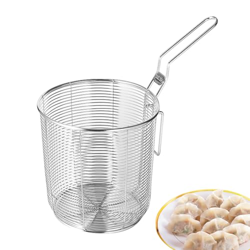Chip Bratkörbe - Mini Fry Fry Drain Basketball | Essen Präsentationskorb Hot Pot Chef Set | Edelstahl-Küchenzubehör für Partys für Pommes frites von Dinchaakuarry