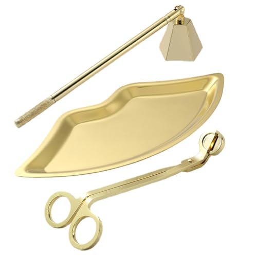 Dinchaakuarry Kerze Snuffer Set - Edelstahl-Kerzen-Löscher mit Aufbewahrungsschale, langem Griff und Anti-Rutsch-Design | Stylt Candle Care Kit für Zuhause, Aromatherapie und Präsentation von Dinchaakuarry