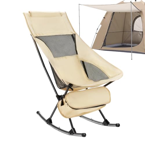 Dinchaakuarry Klapperblatt Camp Stuhl - Tragbarer Lounge im Freien für Camping & Patio | Bequemer Leichter Stuhl für, Pool & Innenhof | Robustes, Aber kompaktes faltbares Design für Graslandschaften von Dinchaakuarry