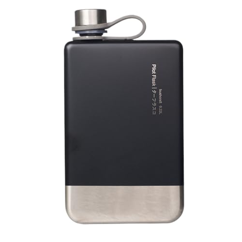 Whisky Flask für Männer, flache Wasserflaschen für Reisen, Edelstahl für die kompakte Wasserflasche, wiederverwendbare Spirituosenbehälter für Getränke Getränke von Dinchaakuarry