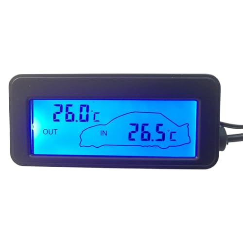 Fahrzeugtemperatur-Messgerät - Digitales Autothermometer-Display, interner Außensensor | Überwachung der Temperatur des Armaturenbretts, hochpräziser Bildschirmleser, Auto Messgerät s von Dinchaakuarry