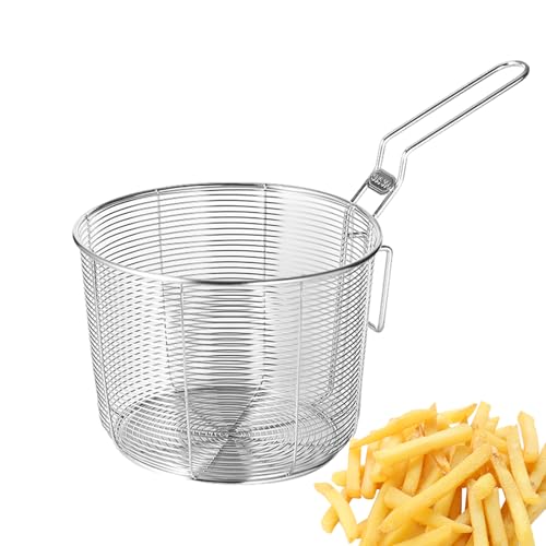Frittierkörbe für Chipservice – Präsentation von Lebensmitteln Ferfre Basketball Set | Tischset | Topfservice Chauf du Chef | Mini-Fritteusenkorb aus Edelstahl für die Küche Verwendung von Dinchaakuarry