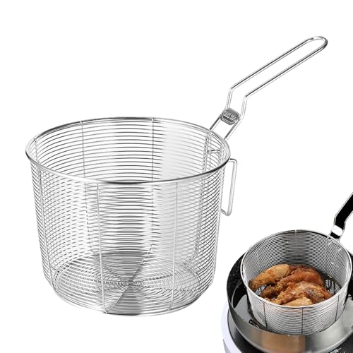 Frittierkörbe für Chipservice – Präsentation von Lebensmitteln Ferfre Basketball Set | Tischset | Topfservice Chauf du Chef | Mini-Fritteusenkorb aus Edelstahl für die Küche Verwendung von Dinchaakuarry