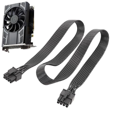 Grafikkarten -Stromkabel, 8 -polige Stromadapterkabel | VGA -Kabel Modularer Stromversorgungsversorgung, Grafikkarten -Stromkabel 8 -Pin - 8p Bis 6+2p Flat Graphics Card Extension Cable Für PCI E von Dinchaakuarry