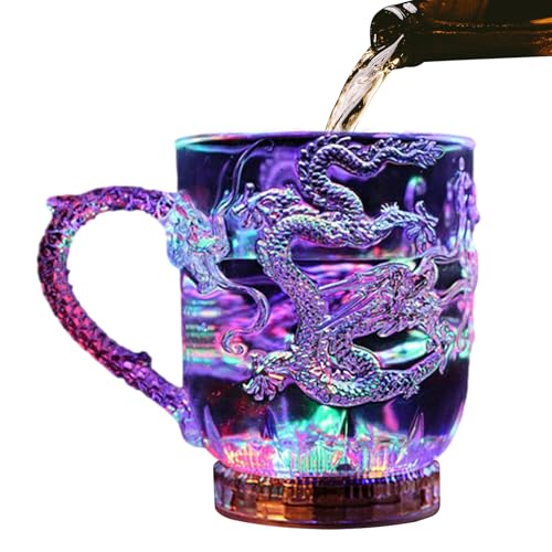 Holiday Performance Supplies Glowing Wine Glass Set Halloween Goods LED Cups for both wiederaufladbar and battery use led cups drinking livening items waterproof pair von Dinchaakuarry
