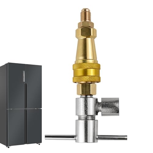 Messing-Kupplung-Dinchaakuarry 1/4 Zoll Unterlegscheibe Stecker, schwere Montage | Kühlschrank Adapter Zubehör für Klimaanlagen, Werkzeugentfernung und Wartungsreparatur von Dinchaakuarry
