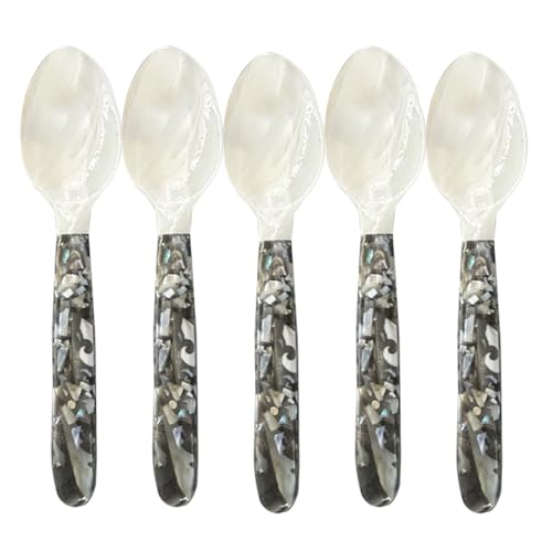 Mutter Des Perlenkaviar -Löffelsets - Glatte Runde Kante, Muschelgriff Handwerk | Polierte Flächenutensilien, Sanfte Schaufeloberfläche Esswerkzeug Für Gourmet Ei Dessert Display -Servieren Mutter Des Perlenkaviar -Löffelsets - Glatte Runde Kante, Muschelgriff Handwerk | Polierte Flächenutensilien, Sanfte Schaufeloberfläche Esswerkzeug Für Gourmet Ei Dessert Display -Servieren von Dinchaakuarry