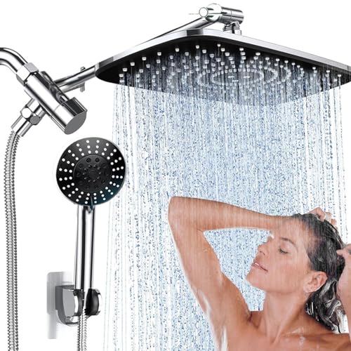 Rainfall Duschkopf - Einstellbarer übergroßer quadratischer Regenkopf, Hochdruck 5 - -Spray | Luxus-Badezimmer Duscharmatur für ältere Menschen, Kinder und Erwachsene Rainfall Duschkopf - Einstellbarer übergroßer quadratischer Regenkopf, Hochdruck 5 - -Spray | Luxus-Badezimmer Duscharmatur für ältere Menschen, Kinder und Erwachsene von Dinchaakuarry