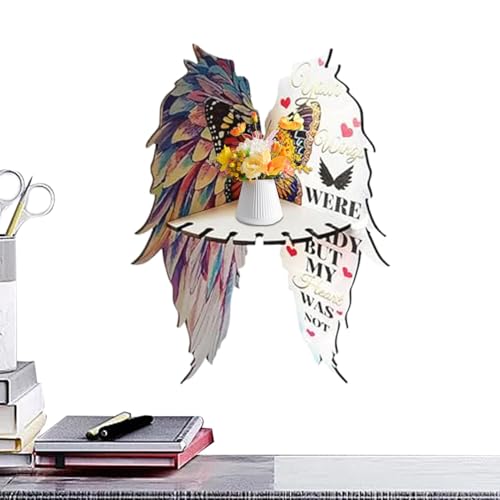 Schmetterlingsflügel -Eckregal -Small Niedliche Dekorative Schalen -Wandmontage | Hanging Houl-out-Regale Mit Seinem Innovativen Fanförmigen Design Für Spielzeug, Pflanzen Und Dekorationen, 13,2x3.94x von Dinchaakuarry