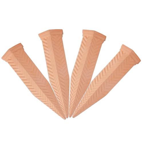Selbstwässerungspikes - 4 Pack Terrakotta Pflanzenwässerungseinsätze, Automatische Bewässerungszapfen Mit Langsamer Freisetzung | Clay Tropf Wasserersystem Für Hauspflanzen Blumenbetten Gartentöpfe Ge von Dinchaakuarry