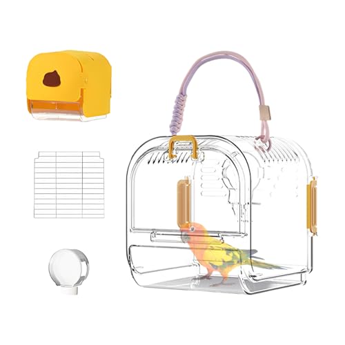 Sittichkäfig mit Zugtablett - Geräumig zusammenklappbar für Cockatiels, Tauben und Freunde | Easy -cleit mit atmungsaktivem Design - für die Zucht und den täglichen Gebrauch von Dinchaakuarry