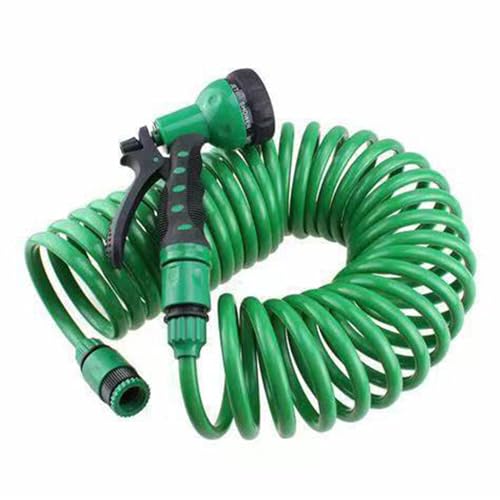 Spulenschlauch - Wasserrohr zurückziehen, flexibler Steckerschlauch | Selbstbezug Gartenrohr mit Düsenspray-Muster für Außenanwende Rasenpflanzen Patio Bewässerung Kompaktes Waschsystem Setup Accessoi Spulenschlauch - Wasserrohr zurückziehen, flexibler Steckerschlauch | Selbstbezug Gartenrohr mit Düsenspray-Muster für Außenanwende Rasenpflanzen Patio Bewässerung Kompaktes Waschsystem Setup Accessoi von Dinchaakuarry