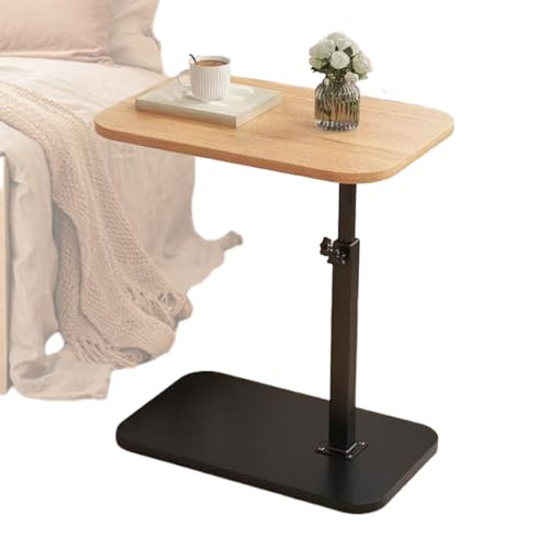 Tisch C – Nachttisch aus Holz, Verstellbarer Laptop-Schreibtisch | in C-Form, verstellbar, drehbares Sofa, 360 Grad horizontal, geeignet für Salz von Dinchaakuarry