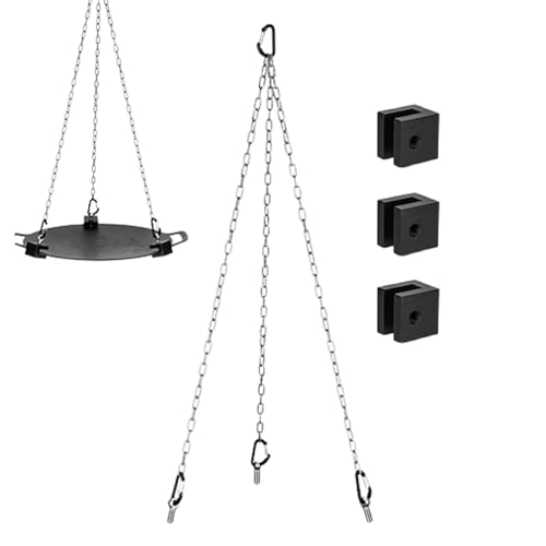 Tripod Grill, Camping-Stativ mit Grillrost | Aluminiumlegierung, abnehmbar, einfacher Stauraum, höhenverstellbar, multifunktionales Stativ-Gitter für, Kochen auf dem Feuer von Dinchaakuarry