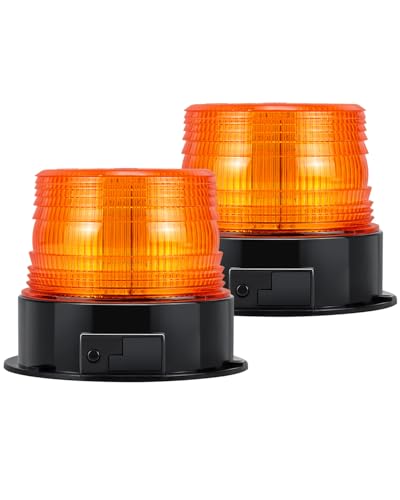 Dinfu 2pcs LED Rundumleuchte akku, Rundumleuchte Gelb 12V Kabellose Magnet Warnleuchte Orange Warnlicht Blinkleuchte Strobe Beacon Light für Auto LKW Traktor KFZ UTV SUV J-eep Dinfu 2pcs LED Rundumleuchte akku, Rundumleuchte Gelb 12V Kabellose Magnet Warnleuchte Orange Warnlicht Blinkleuchte Strobe Beacon Light für Auto LKW Traktor KFZ UTV SUV J-eep von Dinfu