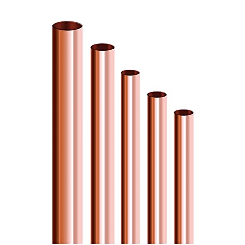 Kupferrohr Kupferrohr, hartes Kupferrohr, gerades Kupferrohr, gerades T2-Kupferrohr, 99,9% Reinheit, 1 mm Dicke, 500 mm lang,Außendurchmesser 3 mm * 2 Stück von Ding&ng
