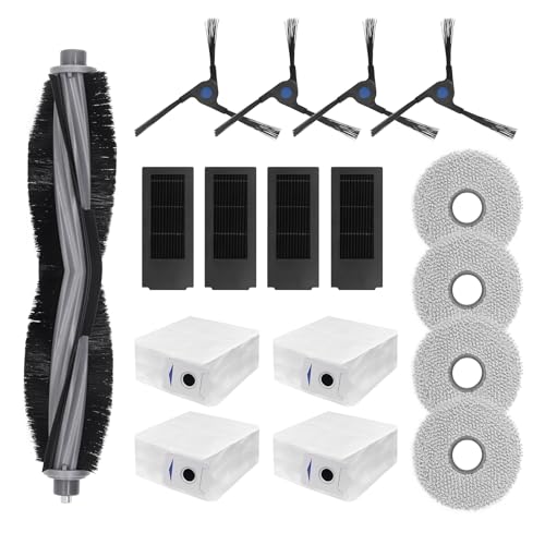 DingGreat 17 pcs Zubehör-Set für Ecovacs Deebot X2 / X2 Omni / X2 Pro / DEX86 Staubsauger – Perfekte Reinigung mit 1 Hauptbürste, 4 Seitenbürsten, 4 Hepa-Filtern, 4 Staubbeuteln und 4 Wischtüchern DingGreat 17 pcs Zubehör-Set für Ecovacs Deebot X2 / X2 Omni / X2 Pro / DEX86 Staubsauger – Perfekte Reinigung mit 1 Hauptbürste, 4 Seitenbürsten, 4 Hepa-Filtern, 4 Staubbeuteln und 4 Wischtüchern von DingGreat