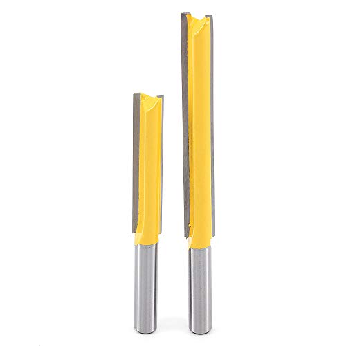 DingGreat 2 Stück 8mm Schaft Fräser Nutfräser Holzfräser, Langer Schnittlänge 2"/ 3", Extra Lange Gerade Fräser Holzbearbeitung Cutter Set Langes gerades Messer DingGreat 2 Stück 8mm Schaft Fräser Nutfräser Holzfräser, Langer Schnittlänge 2"/ 3", Extra Lange Gerade Fräser Holzbearbeitung Cutter Set Langes gerades Messer von DingGreat