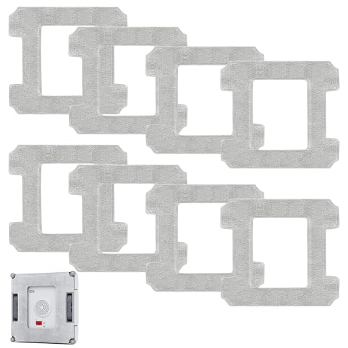 DingGreat 8 PCS Wischtücher Reinigungspad für Ecovacs Winbot W1 Pro/W1/W2 Omni/W2 Fenster Staubsauger Roboter Ersatz Waschbare Mop von DingGreat