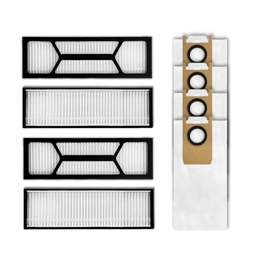 DingGreat Ersatzfilter-Set und Ersatz-Staubbeutel-Set für Eufy S1 Pro HydroJet Staubsauger(4 Filter und 4 Staubbeutel) von DingGreat