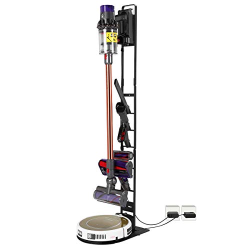 DingGreat Staubsaugerhalterung, Ständer Halterung für Dyson V15 V12 V11 V10 V8 V7 V6 und andere Handstaubsauger, Staubsauger Freistehender Bodenständer, kein Bohren der Wand (Schwarz) von DingGreat