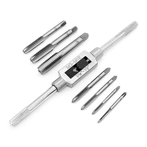 DingGreat Verstellbare Reibahle Gewindebohrer Set T-Griff Gewindeschlüssel Set mit metrischem Gewinde M3/4/5/6/8/10/12 Einsteckschraubgewindebohrer für Handbohrbetrieb DingGreat Verstellbare Reibahle Gewindebohrer Set T-Griff Gewindeschlüssel Set mit metrischem Gewinde M3/4/5/6/8/10/12 Einsteckschraubgewindebohrer für Handbohrbetrieb von DingGreat