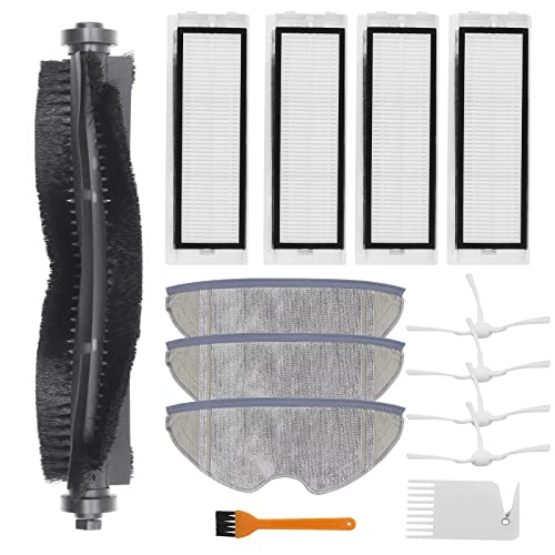 DingGreat Zubehör für 360 S7 S5 Saugroboter, 1 Hauptbürste & 4 Seitenbürsten & 4 HEPA Filters & 3 Mikrofasermopptuch Ersatzteile für 360 S7 S5 Staubsauger Roboter von DingGreat