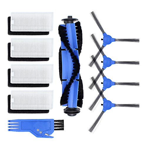 DingGreat Zubehör für Eufy RoboVac 11S RoboVac 30 RoboVac 30C RoboVac 15C Staubsauger Ersatzteile Packung mit 1 Rollbürste 4 Filter Set 4 Seitenbürsten 1 Reinigungsbürste von DingGreat
