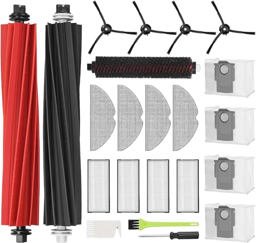 DingGreat Zubehör für Roborock S8 Pro UItra Ersatzteile Saugroboter Zubehörset mit 4 Staubbeutel, 2 Hauptbürste, 6 Seitenbürsten, 4 Filter, 1 Reinigungsbürste, 4 Wischtücher DingGreat Zubehör für Roborock S8 Pro UItra Ersatzteile Saugroboter Zubehörset mit 4 Staubbeutel, 2 Hauptbürste, 6 Seitenbürsten, 4 Filter, 1 Reinigungsbürste, 4 Wischtücher von DingGreat