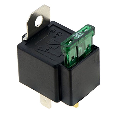ZT623-12V-A-30A Relais mit Metallhalterung und Sicherung - Universelles 4-Pin Form A Kontakt von DingMall
