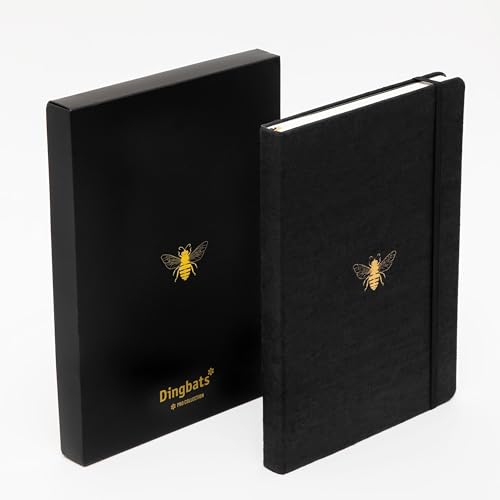 Dingbats* - Pro B5 Großes Notizbuch Gepunktet mit Geschenkbox - Hardcover PU Leder Journal - Elastischer Verschluss, Stifthalter, Lesezeichen von Dingbats* Notebooks