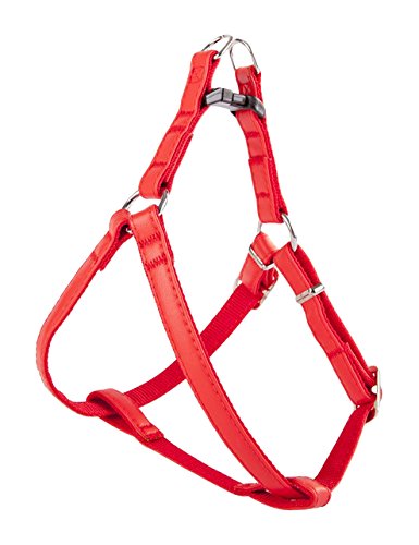 Dingo 93084 Hundegeschirr mit Kunststoffschnalle, einfach zu tragen, modernes und strapazierfähiges Kunstleder, handgefertigt, Rot von Dingo Waldemar Rutkowski
