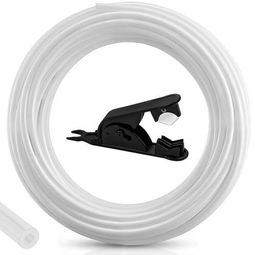 10 Meter PTFE Schlauch, 3D Drucker Zubehörteile, 2.5mm ID × 4mm OD PTFE Tube mit Cutter Kompatibel mit 3D Druckern wie Bambu Lab A1/A1 mini/P1P/P1S/X1C und Creality K1/K1 Max/Ender3 V3 10 Meter PTFE Schlauch, 3D Drucker Zubehörteile, 2.5mm ID × 4mm OD PTFE Tube mit Cutter Kompatibel mit 3D Druckern wie Bambu Lab A1/A1 mini/P1P/P1S/X1C und Creality K1/K1 Max/Ender3 V3 von Dinhauyon
