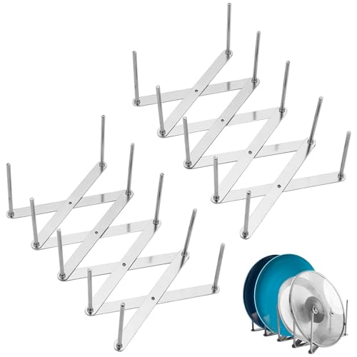 2 Stück Edelstahl Aufbewahrung Topfdeckelhalter, Multifunktionales Rippchenhalter, Verstellbarer Spareribshalter, Topfdeckel Organizer, Teleskoplagerregal Deckelhalter für Küchen Pfannen, Töpfe, Grill 2 Stück Edelstahl Aufbewahrung Topfdeckelhalter, Multifunktionales Rippchenhalter, Verstellbarer Spareribshalter, Topfdeckel Organizer, Teleskoplagerregal Deckelhalter für Küchen Pfannen, Töpfe, Grill von Dinhauyon