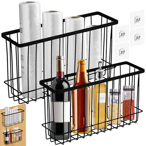Dinhauyon Selbstklebende Aufbewahrungsbox, 2 teilige Küchenschranktür Aufbewahrungsbox, Schrank Badezimmer Kühlschrank Kleine Gegenstände Organizer (2 Größen) von Dinhauyon