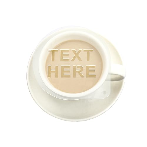 Personalisierte individuelle Kaffee-Schablonen-Vorlage mit Text oder Logo von Dinikally