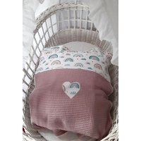 Babydecke Altrosa Regenbogen Kuscheliger Teddyplüsch Geschenk Baby Babydecke Altrosa Regenbogen Kuscheliger Teddyplüsch Geschenk Baby von Dinkelundmehr
