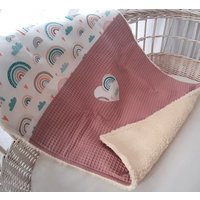 Babydecke Waffelpique Altrosa Kuscheliger Teddyplüsch Babydecke Waffelpique Altrosa Kuscheliger Teddyplüsch von Dinkelundmehr