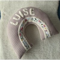 Kissen Mit Name Kuschelkissen Mädchen Waffelpique Altrosa Geschenk von Dinkelundmehr