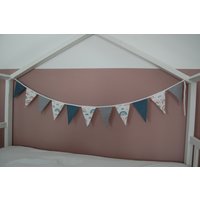 Wimpelkette Regenbogen Stoff 140 - 240cm Kinderzimmer Geschenk Mädchen von Dinkelundmehr