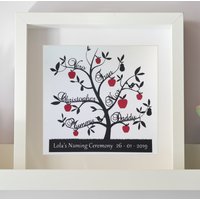 Papercut Stammbaum - Apfelbaum-Design, Namenszeremonie Papercut Stammbaum - Apfelbaum-Design, Namenszeremonie von DinkyThings