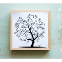 Personalisierter Papierschnitt-stammbaum - Doodle-Design von DinkyThings