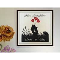 Scherenschnitt Kunst Home Sweet 12 "x 12" in Vielen Farben Scherenschnitt Kunst Home Sweet 12 "x 12" in Vielen Farben von DinkyThings