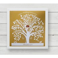 stammbaum Scherenschnitt - Goldene Hochzeit stammbaum Scherenschnitt - Goldene Hochzeit von DinkyThings