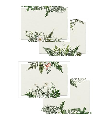 Dinnergut | 4x12 Papier-Tischsets mit Greenhouse Motiv | 48 Stück DIN A3 | Premium Papier | Tischunterlage mit Blumen, Zweige | Natur, Äste, Grün | Einweg Platzset für Tischdeko Dinnergut | 4x12 Papier-Tischsets mit Greenhouse Motiv | 48 Stück DIN A3 | Premium Papier | Tischunterlage mit Blumen, Zweige | Natur, Äste, Grün | Einweg Platzset für Tischdeko von Dinnergut
